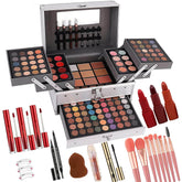 UNIFULL 132-Color All-In-One Makeup Kit front view shows portable design for on-the-go looks.
