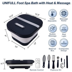 UNIFULL foot bath with massage rollers provides Shiatsu-style relief at home