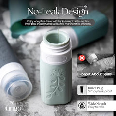 Unigo labels, spatulas, funnel and brush for easy content handling