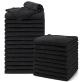 UNIMADE salon towels 24-pack displayed for quick drying in professional use.