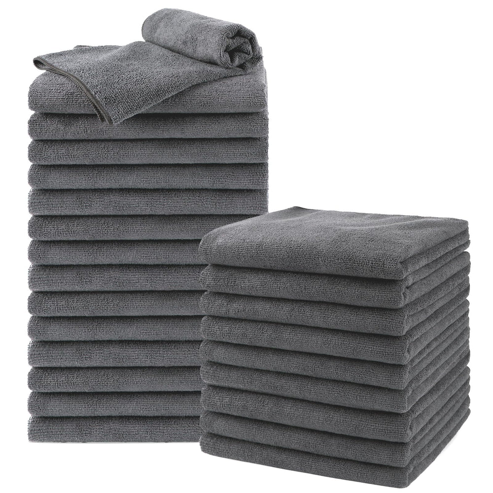 UNIMADE Salon Towels 24 Pack pack shot in gray for versatile salon, gym, and spa use.