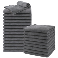 UNIMADE Salon Towels 24 Pack pack shot in gray for versatile salon, gym, and spa use.