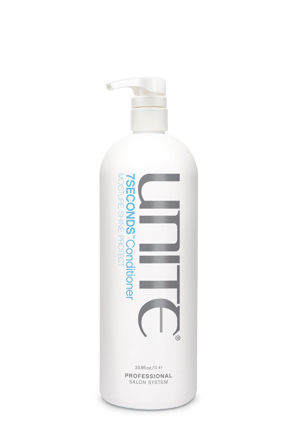 UNITE 7SECONDS Conditioner bottle front highlights weightless moisture and shine.