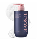 UNOVE Deep Damage Repair Shampoo bottle highlights keratin-friendly formula for damaged hair.