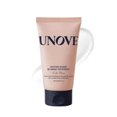 UNOVE Heating Guard bottle pour demonstrates easy application for heat-damaged hair protection