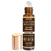 Untamed Organics aceite de castor rodillo para cejas con hidratacion suave.