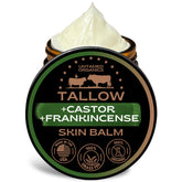 Untamed Organics tallow balm jar closeup for deep moisturization.