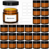 UPBUD amber 2oz glass jar with lid for secure travel storage