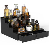 upcessory Cologne Organizer for Men with magnet lid keeps bottles secure and accessible