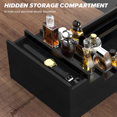 upcessory four-tier Cologne display shelf in wood highlights your fragrance collection