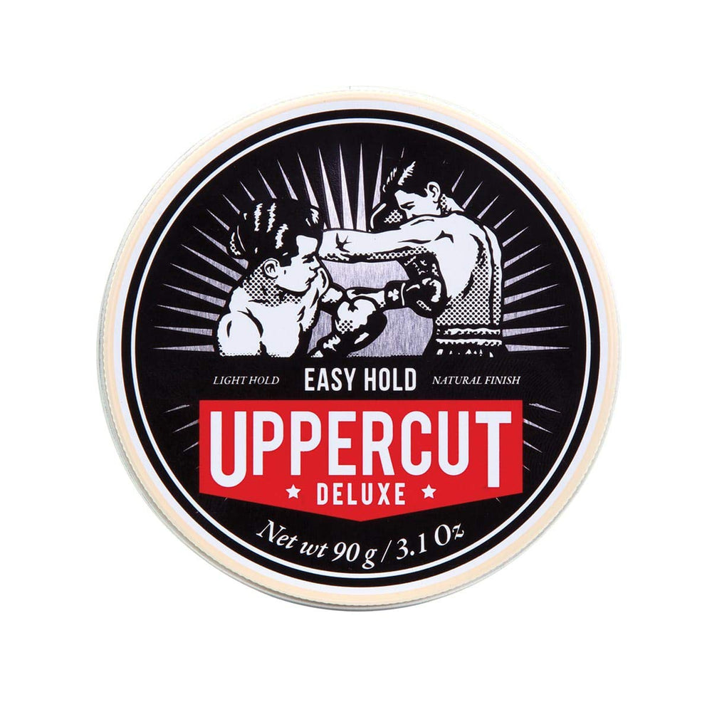 UPPERCUT DELUXE Easy Hold: botella visible para aplicación suave y control ligero.
