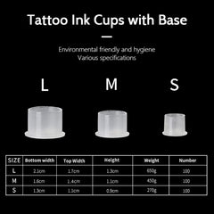 UPTATSUPPLY tattoo ink cups base white stand for organized pigments.