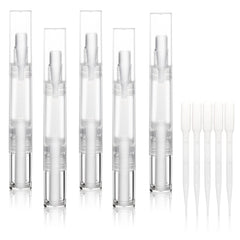 UPZIGS 5ml transparent twist pen for easy on-the-go cuticle oil application.