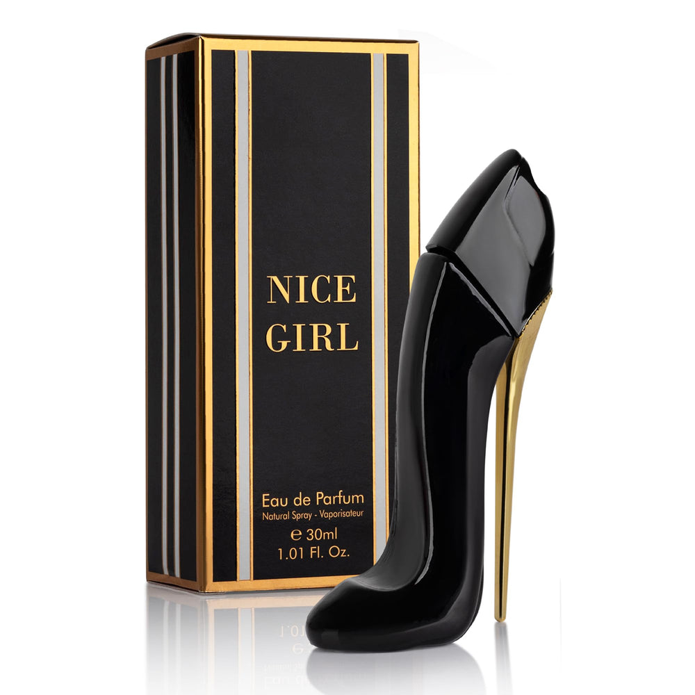 URBAN COLLECTION Nice Girl bottle front shows amber-floral scent for daily wear