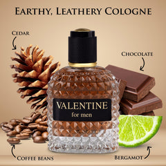 Urban Collection Valentine top notes suggest woody freshness for confident daytime usage.