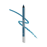 URBAN DECAY 24/7 Glide-On navy shimmer swatch with turquoise sparkle on arm for color payoff.