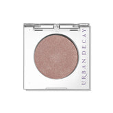 Urban Decay 24/7 Eyeshadow Single Sin champagne shimmer swatch showing crease-free color