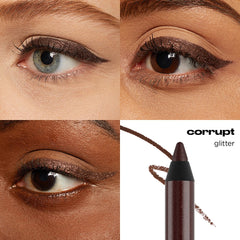 Swatch of URBAN DECAY Corrupt reveals creamy, blendable formula for precise, smoky lines.