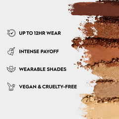 Urban Decay Naked Mini Half Baked shade panels open with six bronze neutrals for versatile eye makeup.