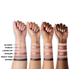 Urban Decay Naked3 Mini six-shade palette on skin for easy evaluation.