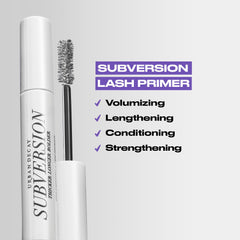 Urban Decay Subversion wand applying primer to lashes for volume.