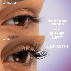 Urban Decay Tube Job Lash brush stroke demonstrates clump-free volume.