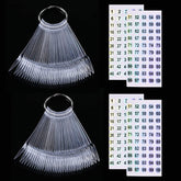 URGINO 100-pcs nail swatch sticks with stiletto tips for easy color matching.