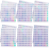 urgino pegatinas numeros 1-600 brillo holográfico para palitos de muestra