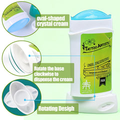 Urknall skin-friendly transfer gel highlighting a gentle formula for all skin types.