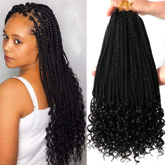 URNice Goddess Box Braids 18in 1B full-head look for daily wear