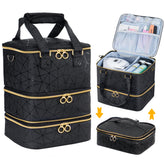 Uross Nail Polish Organizer Bag front view, compact and tidy storage.
