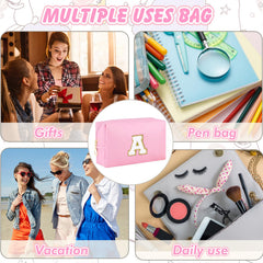 URSKYTOUS cosmetic pouch with zip closure keeps cosmetics secure