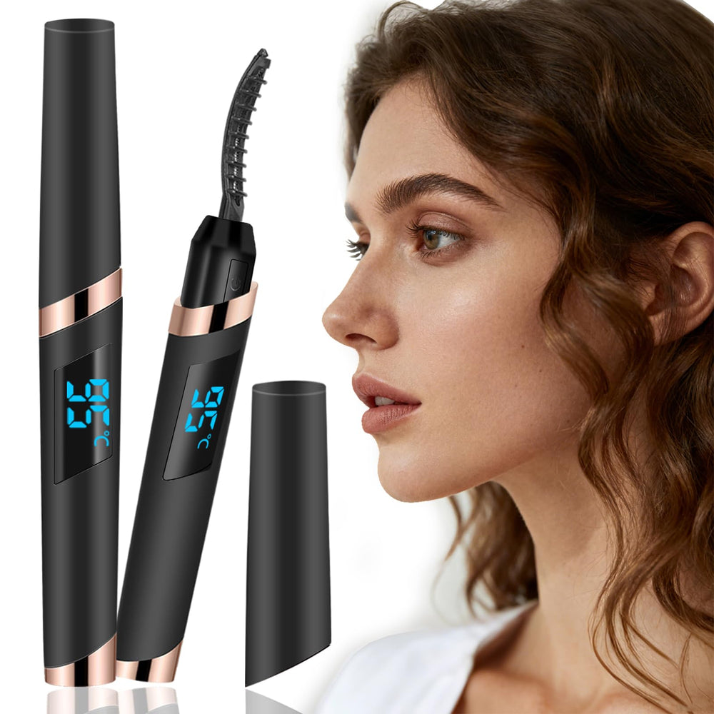 URSOBTF heated eyelash curler shows four temperature modes for versatile curling.