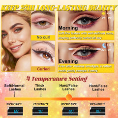 URSOBTF heated eyelash curler heats rapidly for quick, natural-looking curl.