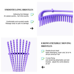 URTHEONE detangling brush with soft rubber handle for comfortable brushing.