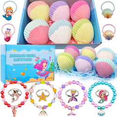 Usand Mermaid Bath Bombs con paquete regalo, ideal para sorpresas de Pascua o cumpleaños.