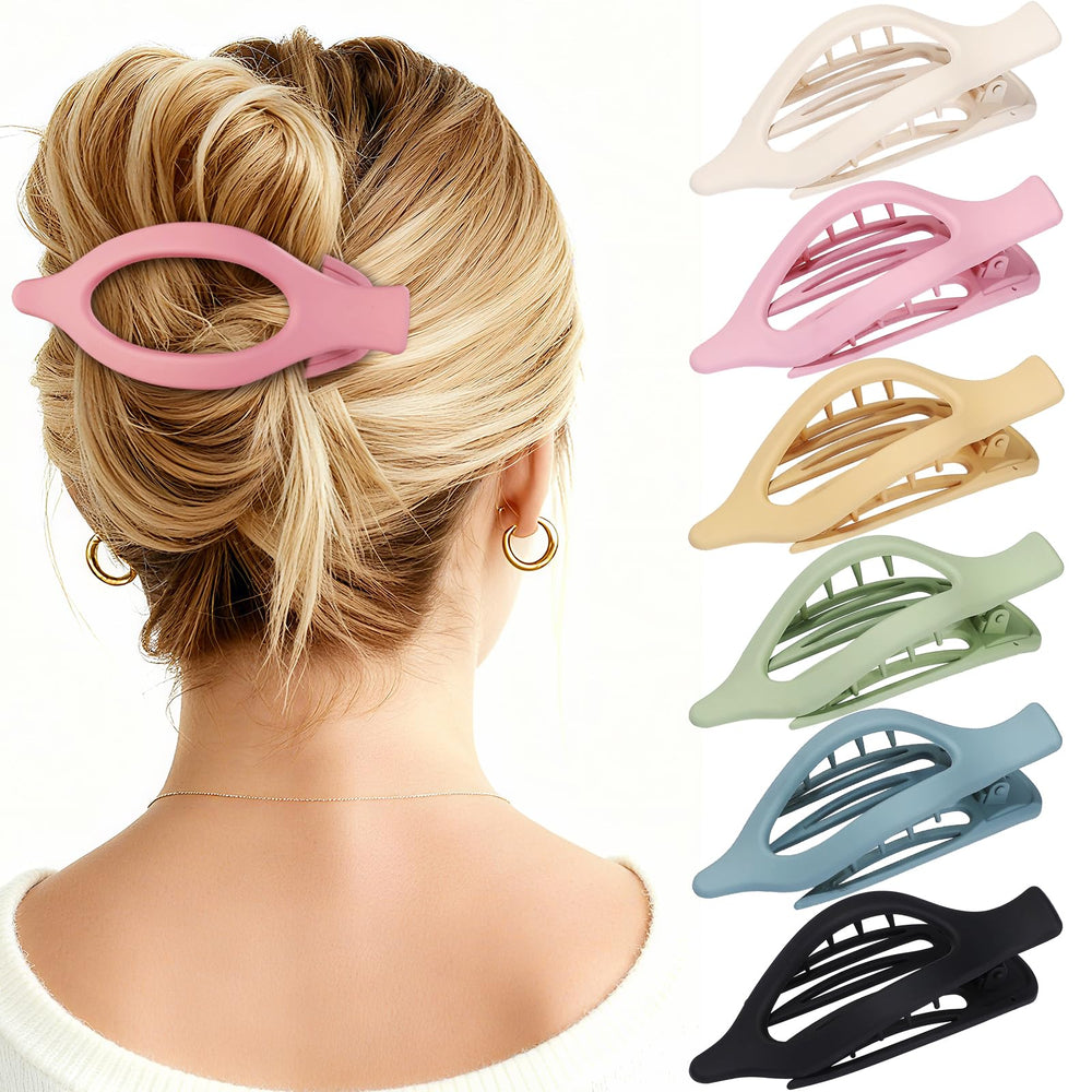 USDNICE flat hair clip with color matte finish for everyday elegance