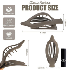 USDNICE navy matte oval clip with strong grip for all hair types