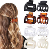 USDNICE ganchos pequeños rectangulares transparentes con agarre firme para cabello fino.