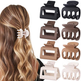 USDNICE pinzas pequeñas rectangulares marrón, agarre cómodo para cabello fino