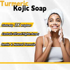 Uselective Lemon Turmeric Glow Soap Bar lather demonstrates creamy foam for gentle cleansing.