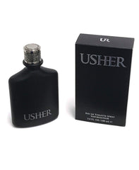 Usher Eau de Toilette bottle pour showcases a versatile daily fragrance for casual and evening wear.