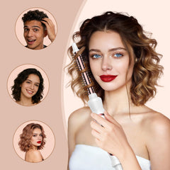 USHOW Thermal Brush with ionic technology reduces frizz and adds shine.