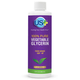US+ glicerina vegetal 32oz en botella, hidratante natural para piel y cabello.