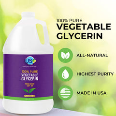 US+ pure glycerin clear liquid highlights purity ideal for DIY cosmetics and gentle cleansers.