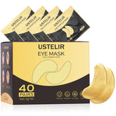 USTELIR parches ojos 24K oro para contorno suave y revitalizante.