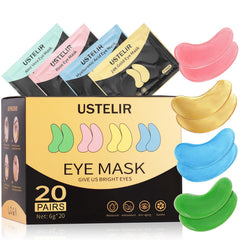 USTELIR parches de ojos dorados 24k para suavizar la piel.