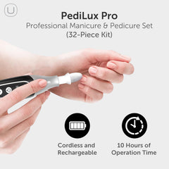 UTILYZE PedLux Pro cordless nail drill enables flexible home care.
