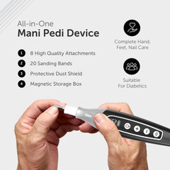 UTILYZE PedLux Pro ten speed settings allow precise filing.