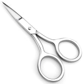Utopia Care eyebrow scissors in silver offer precise grooming with a straight tip.